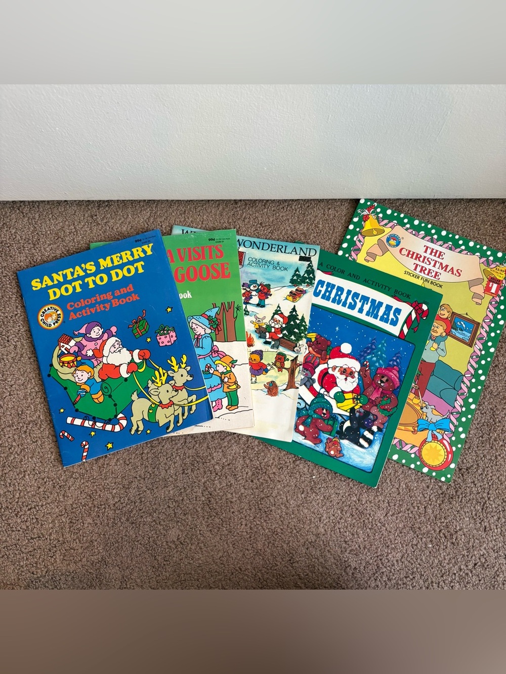 Vintage 90’s Christmas Coloring and Activity Books
